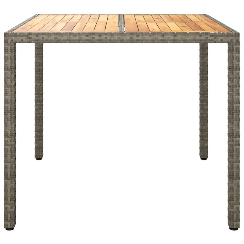 vidaXL Solid Wood Acacia Patio Table Desk Furniture Black/Gray Multi Sizes