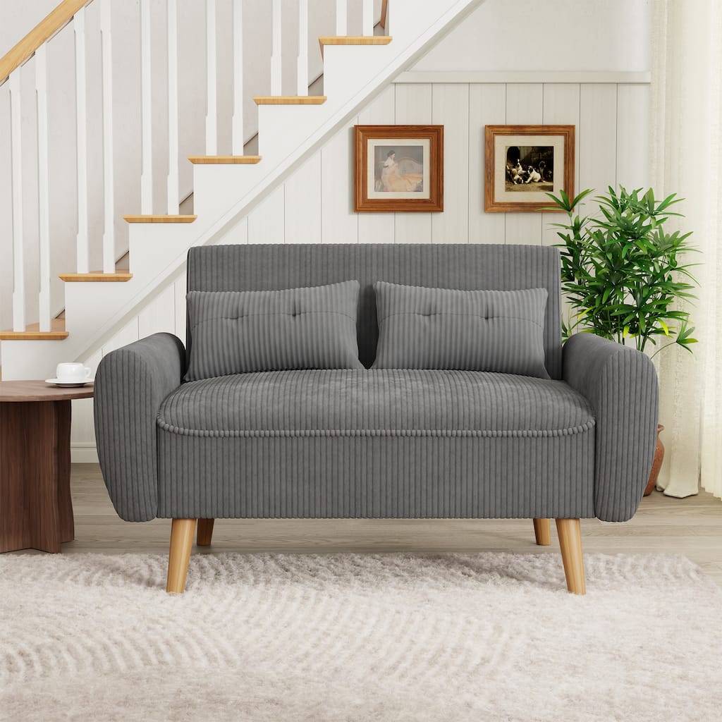 Futzca 48.4" Loveseat Sofa with Pillows