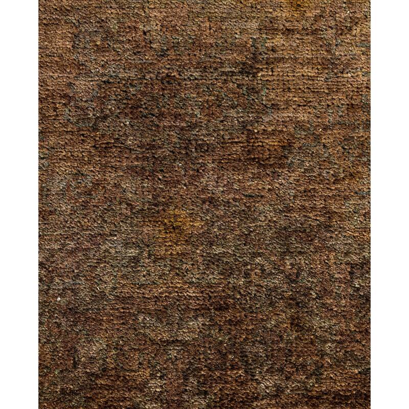 Overdyed One-of-a-Kind Hand-Knotted Area Rug - Green - 9' 1" x 11' 4"