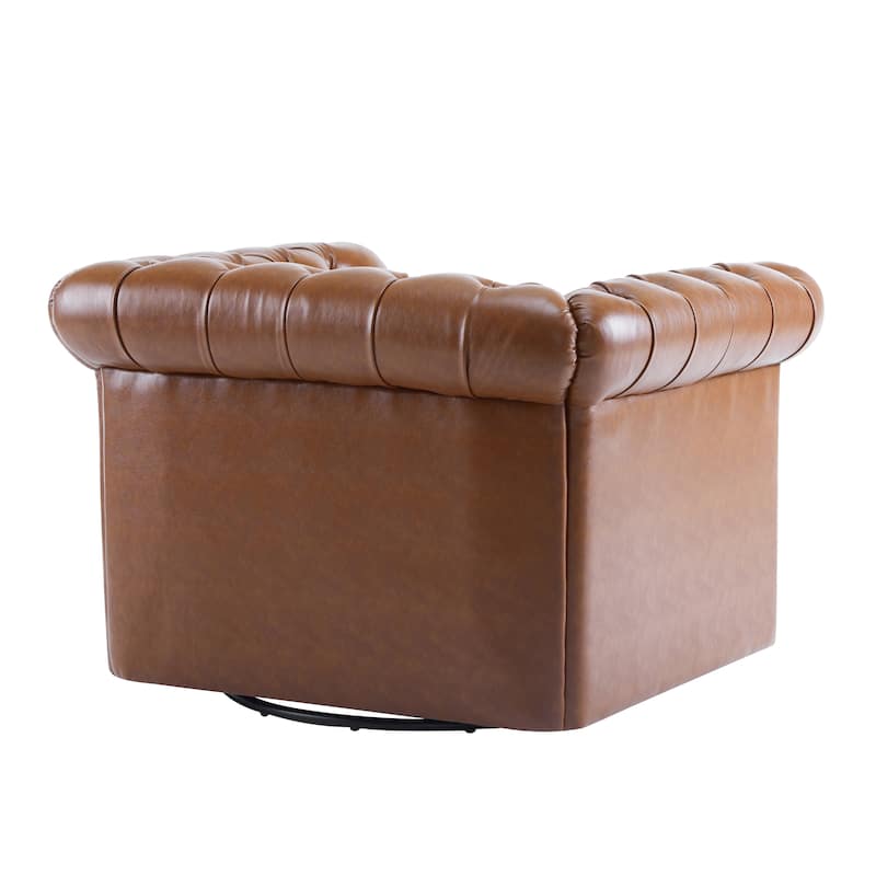 Wiers Chesterfield Swivel Tufted Club Chair by Christopher Knight Home