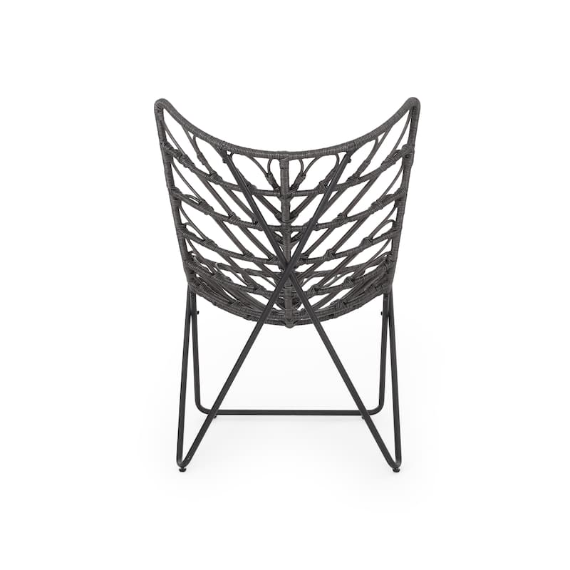 Byson Wicker Outdoor Accent Chairs by Christopher Knight Home
