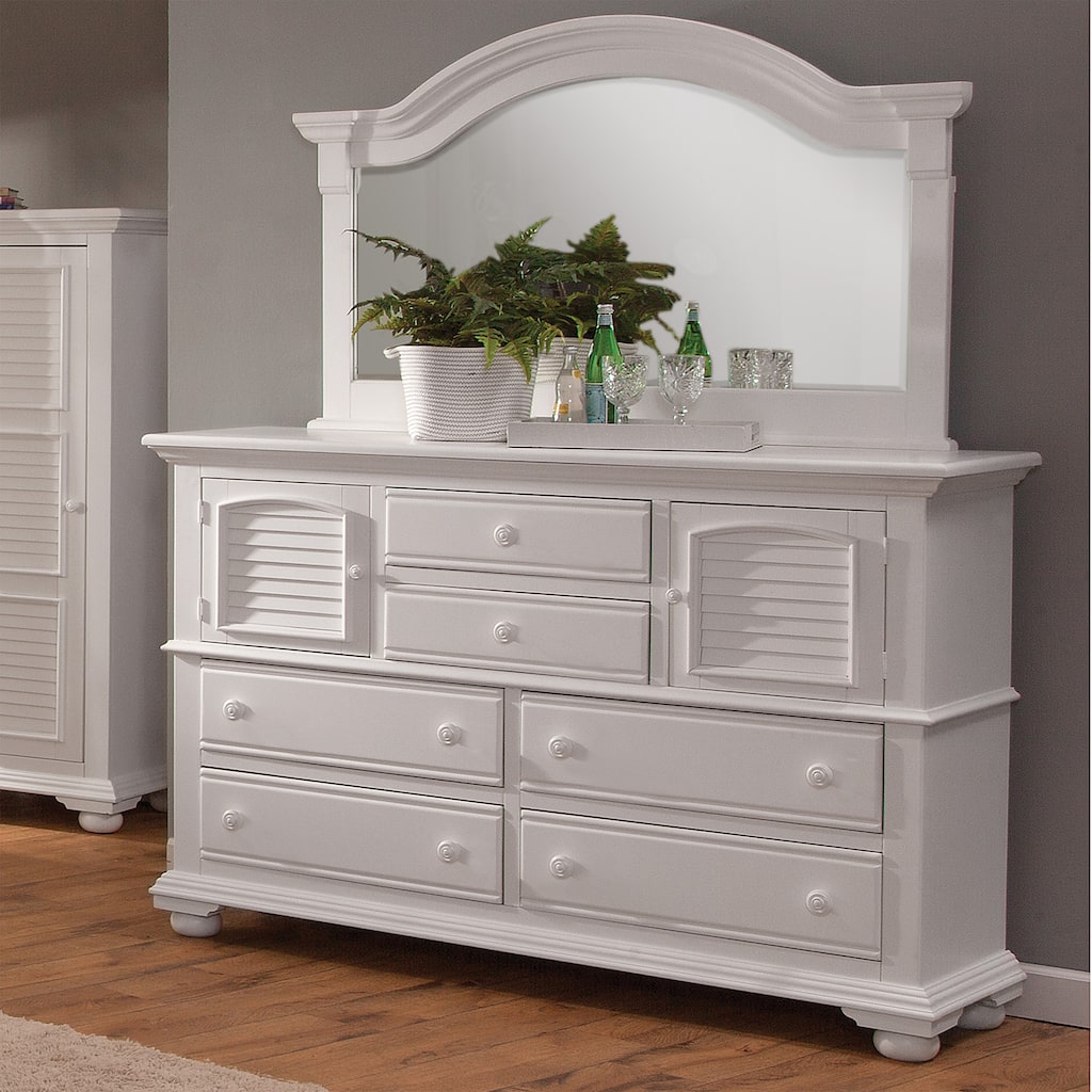 Beachcrest Eggshell White Wood Dresser