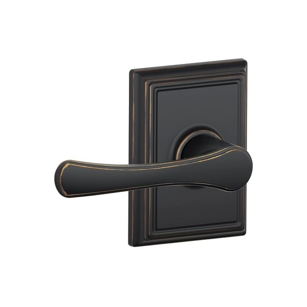 Schlage F10-VLA-ADD Avila Passage Door Lever Set with Decorative Addison Trim