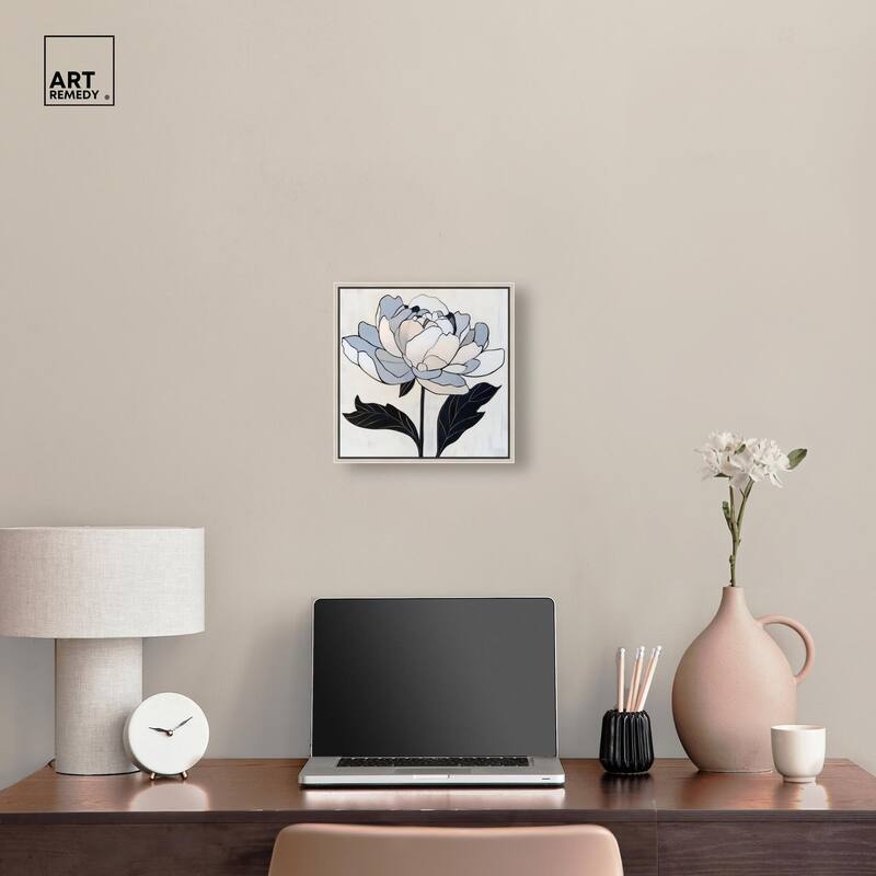 Gray Scale Flower I Canvas by Art Remedy