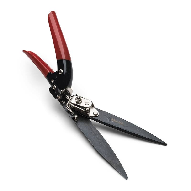 Grass Shears - Garden Clippers with Rotating Handle - Grass Cutter Edging Shears by Kings County Tools - Plastic/Steel - Red and Black