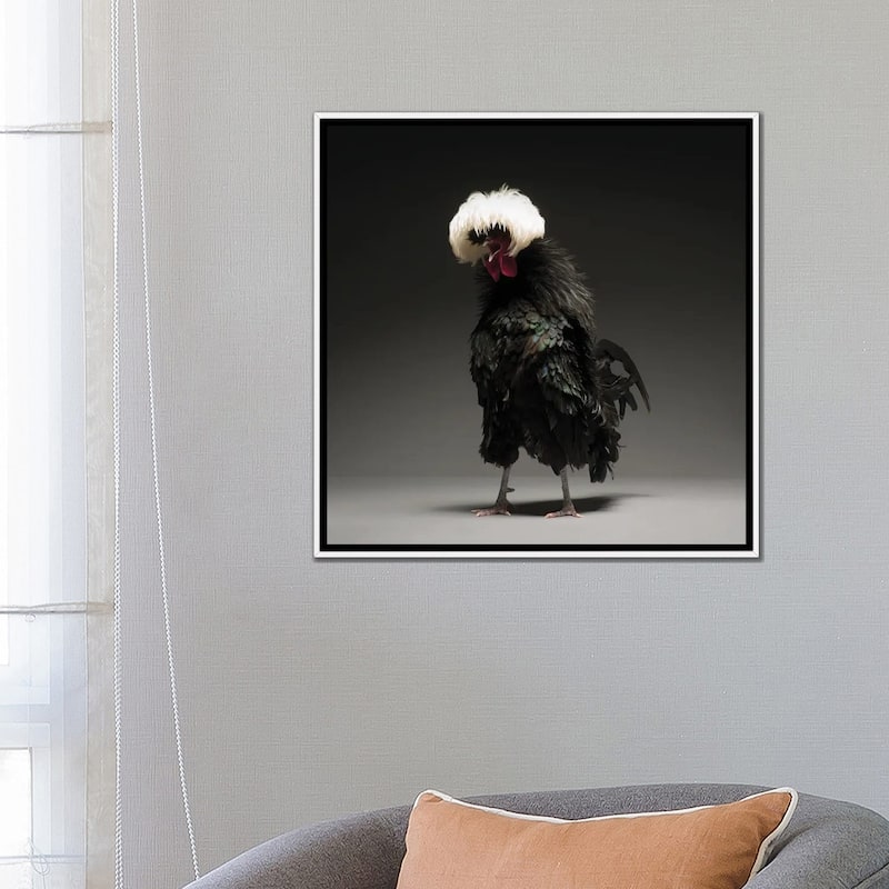 iCanvas "Black Polish Big" by CHICken Framed Canvas Print