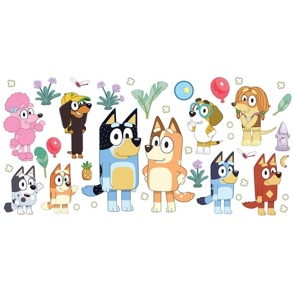 slide 2 of 7, Bluey Family & Friends Peel and Stick Wall Decals by RoomMates