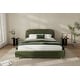 preview thumbnail 30 of 38, Christopher Knight Home - Eleanor Boucle Fabric Upholstered Platform Bed with Curve-Shaped Design