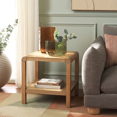 SAFAVIEH Home Omara 1 Shelf Side Table - 20"W x 20"D x 20"H