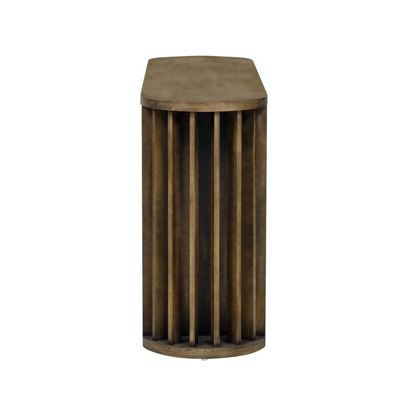 59-Inch Long Console Table, Oak Veneer Sofa Table