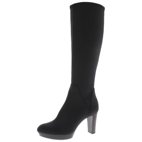 ladies pull on knee high boots