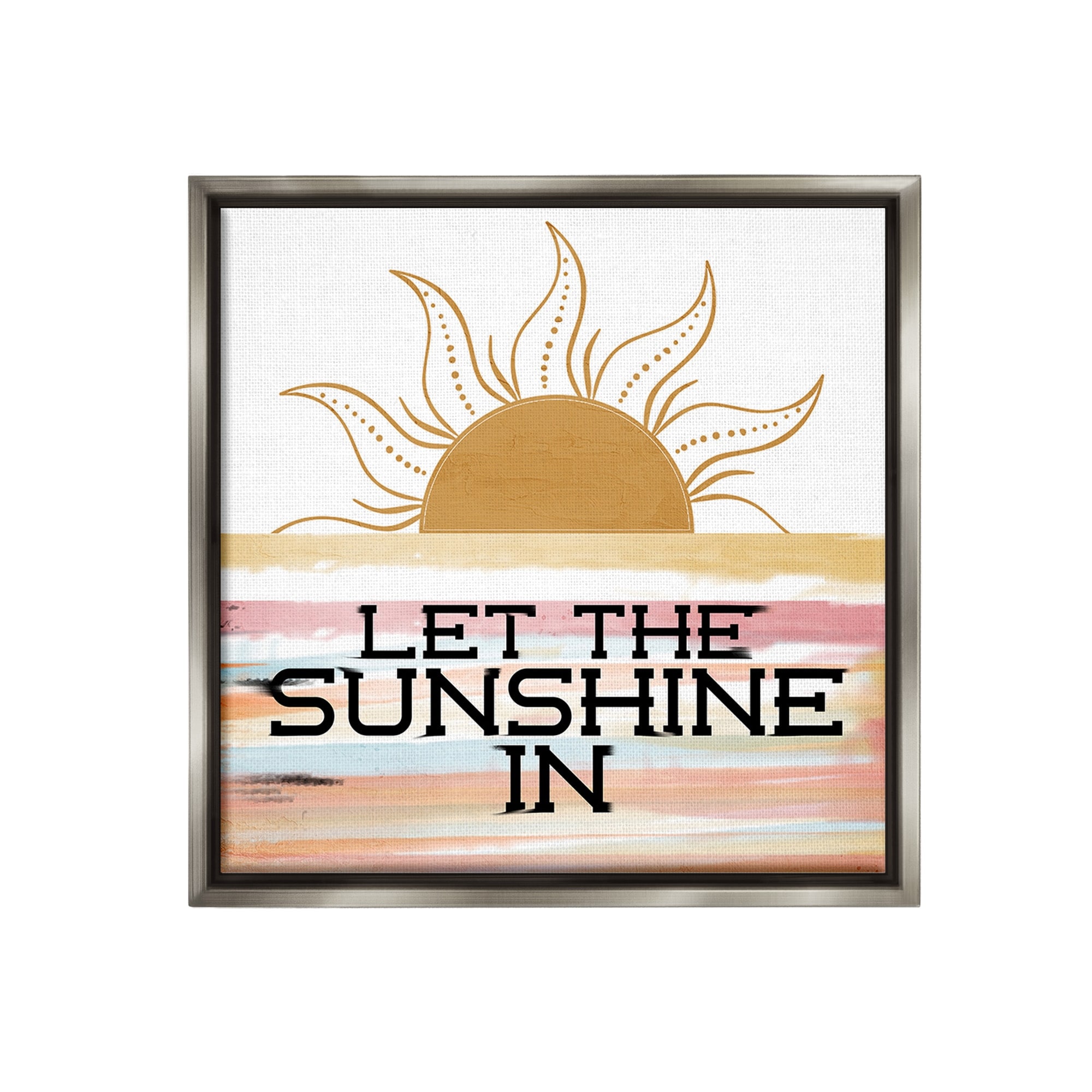 Stupell Let Sunshine In Framed Floater Canvas Wall Art Design By Kim Allen