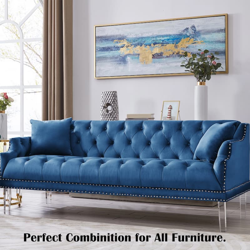 6" Square Acrylic Legs, Sturdy Replacement for Sofa & Tables, Set of 6