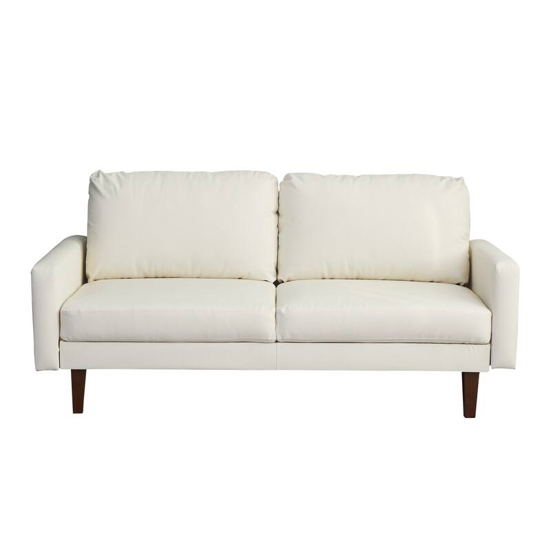 Faux leather 70'' Square Arm Sofa