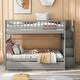 preview thumbnail 3 of 26, Full over Full Bunk Bed with Trundle & Staircase Storage, Convertible, Grey