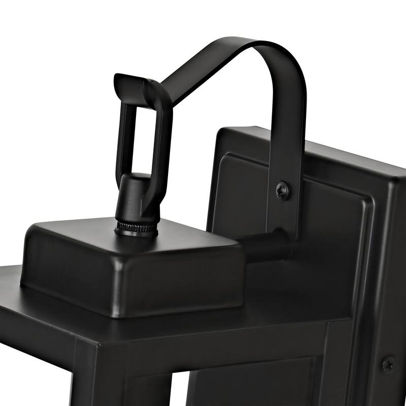 2PK-1 Light Outdoor Matte Black Wall Sconce Lantern - 5"x6.7"x13.78"