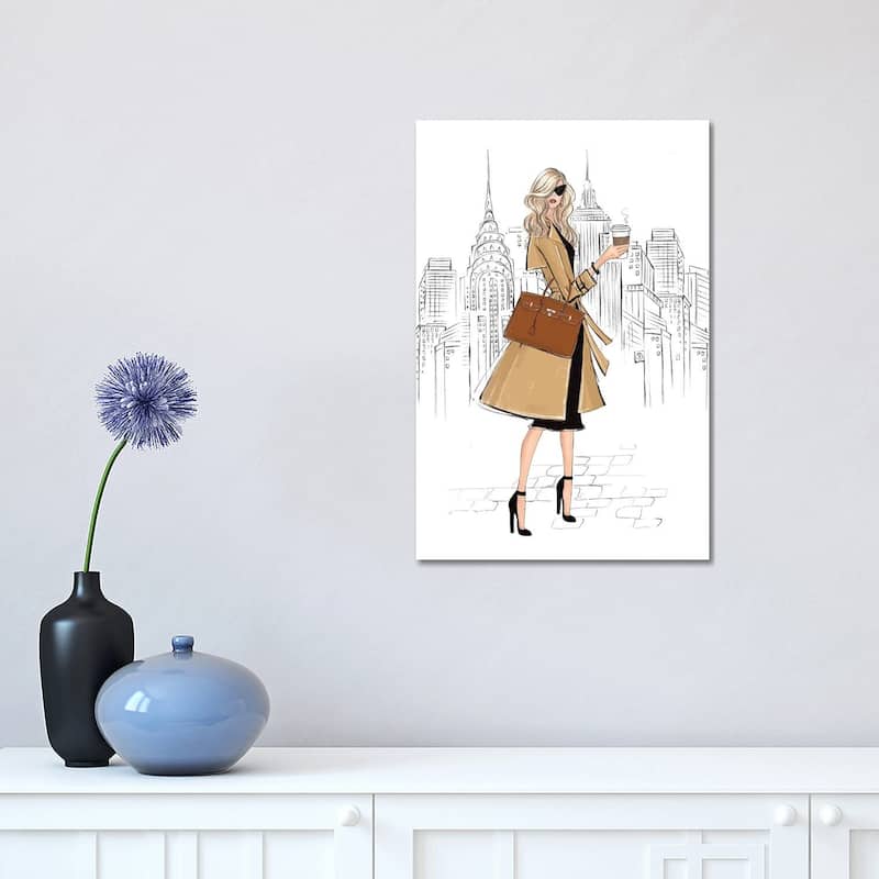 iCanvas "Outfit In Ny Blonde Girl" by LaLana Arts Canvas Print - 18x12x1.5