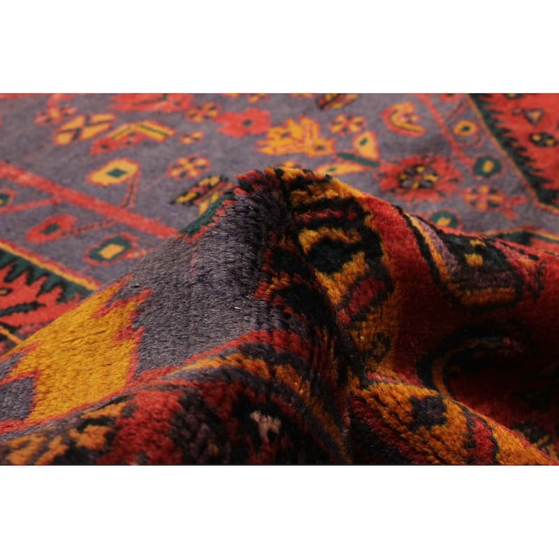 ECARPETGALLERY Hand-knotted Andelz Red Wool Rug - 4'6 x 10'6