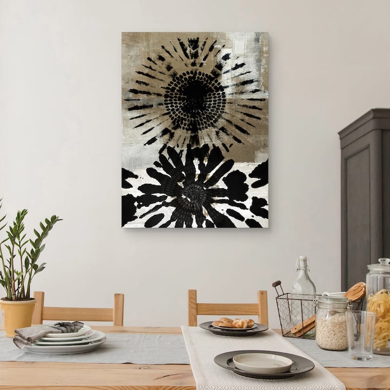 Tribal Flower Neutral by Nikki Chu Canvas Art Print