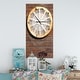 preview thumbnail 3 of 12, Designart 'Sepia Country Wagon Wheel Clock' Oversized Farmhouse Wall CLock