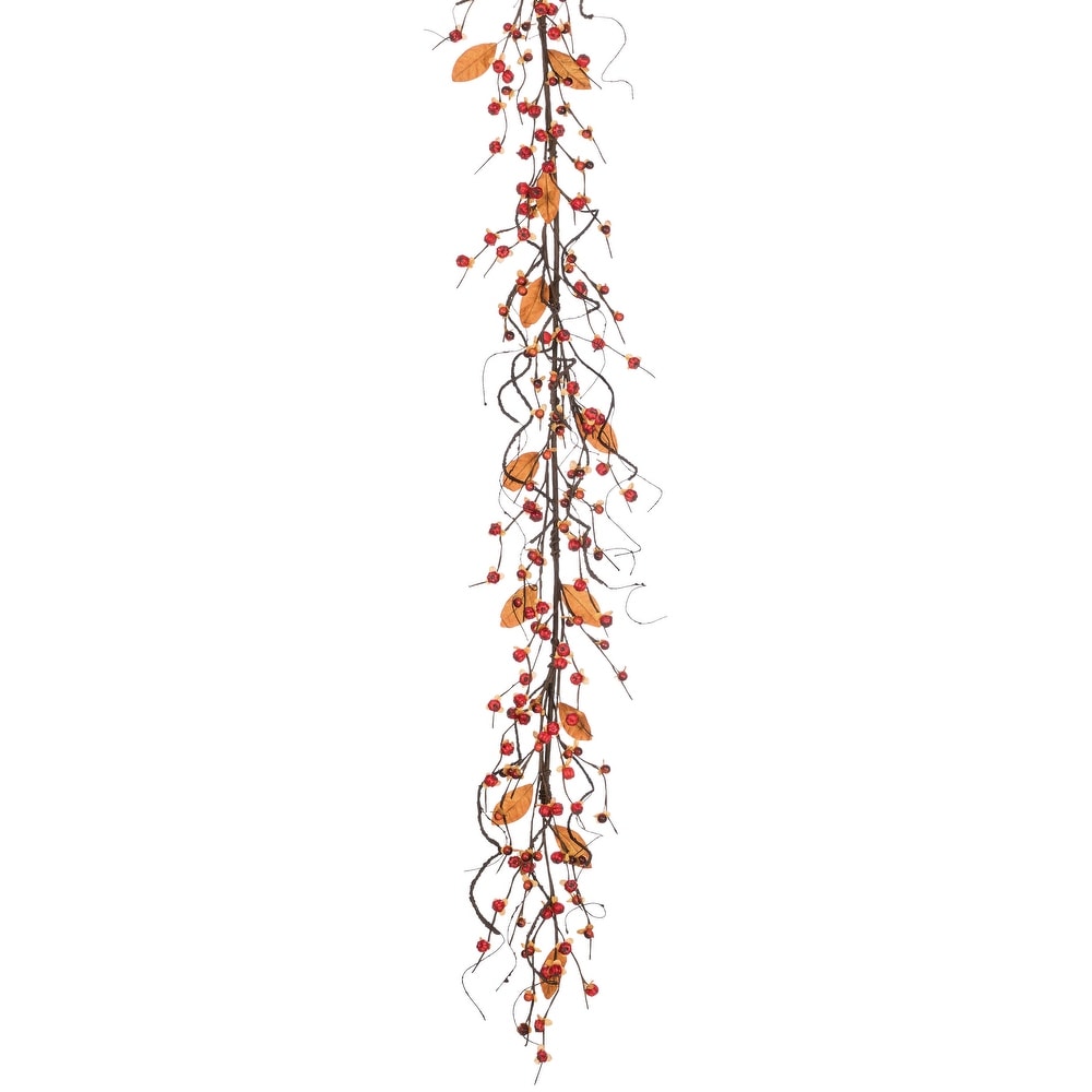 Pip Berry Garland With Stars Pumpkin Spice 40 - H - 6.00 in. W