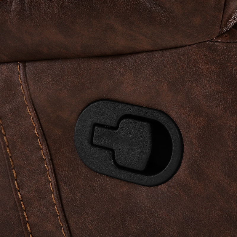 Manual Recliner,Faux Leather Reclining Sofa Set, 3-Seater Reclining Sofas For Living Room - 80.7"W X 37.4"D X 39.8"H