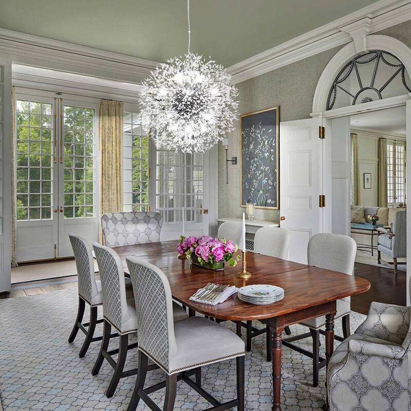 8/9/12/16-Light Modern Linear Sputnik Firework Dandelion Crystal Chandelier