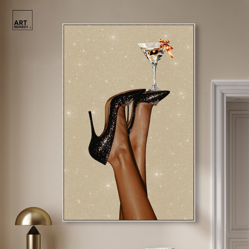 Martini on Display Canvas by Art Remedy