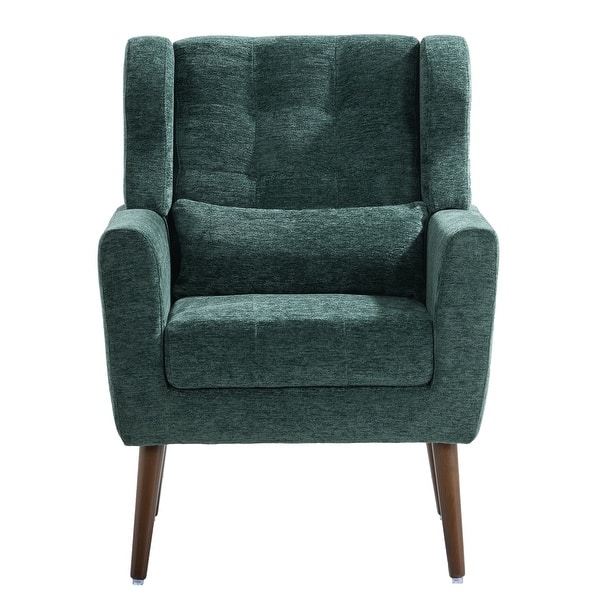 slide 2 of 46, Linen Fabric Lounge Wingback Chairs Modern Accent Chair