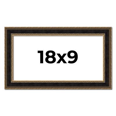 18x9 Frame Gold Antique Vintage Sold Wood Picture Frame | 1.75 Inch