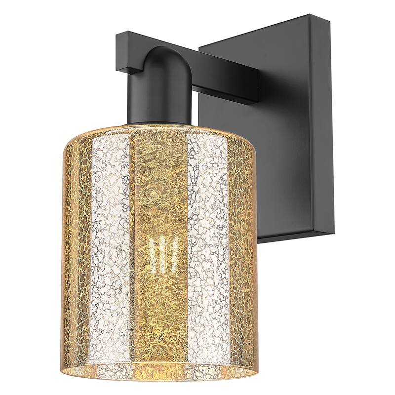 Innovations Lighting 716-1W-11-5 Cobbleskill Sconce Cobbleskill 11" - Matte Black / Mercury