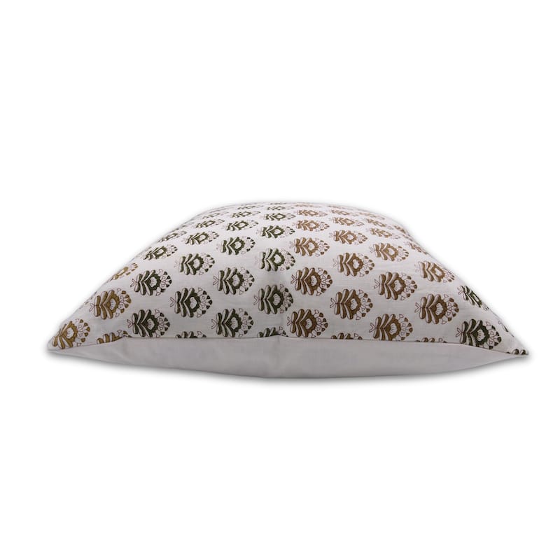 Fabdivine Linen Square Block print pillow Cover