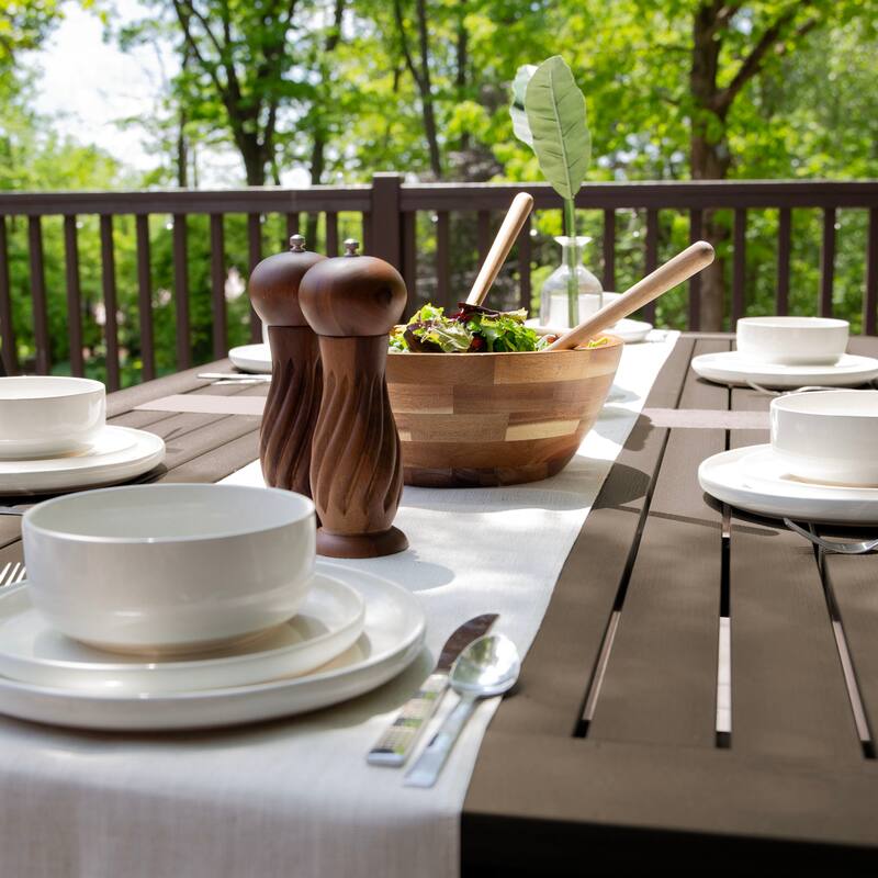 Lehigh 7-piece Outdoor Dining Set - 42" x 84" Table, Dining Height