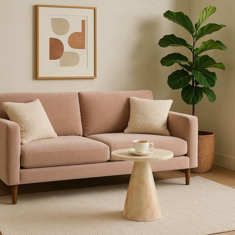 Modrest Pampa Modern Faux Marble End Table