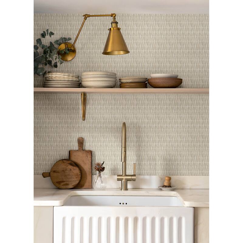 Chesapeake Nabi Neutral Geometric Wallpaper