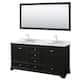 Option Dark Espresso / White Carrara Marble Top /