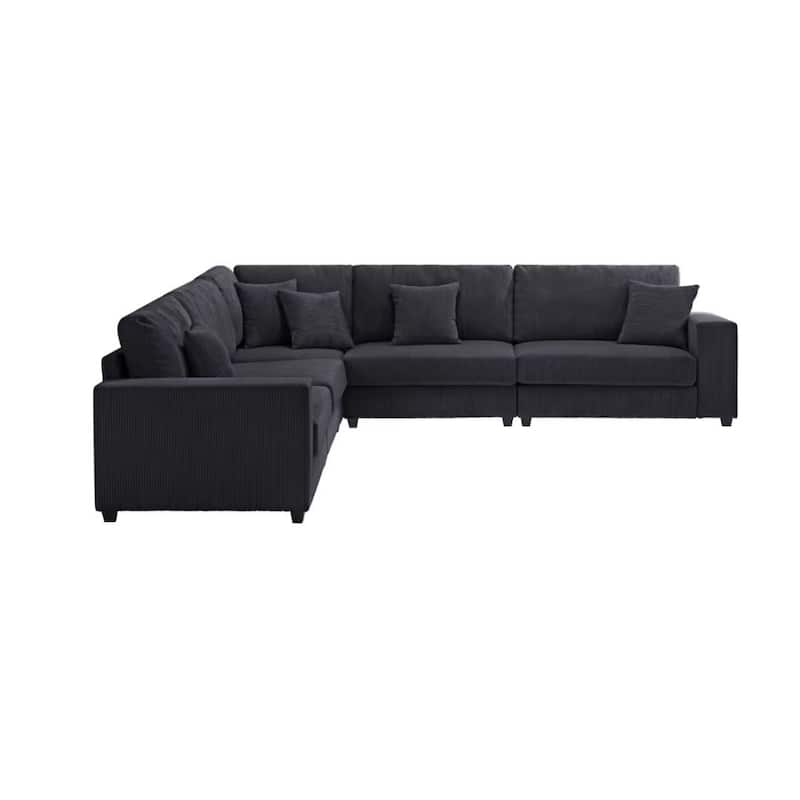 Oversized Modular Sectional Sofa Set,Corduroy Deep Seat Comfy Sofa ...