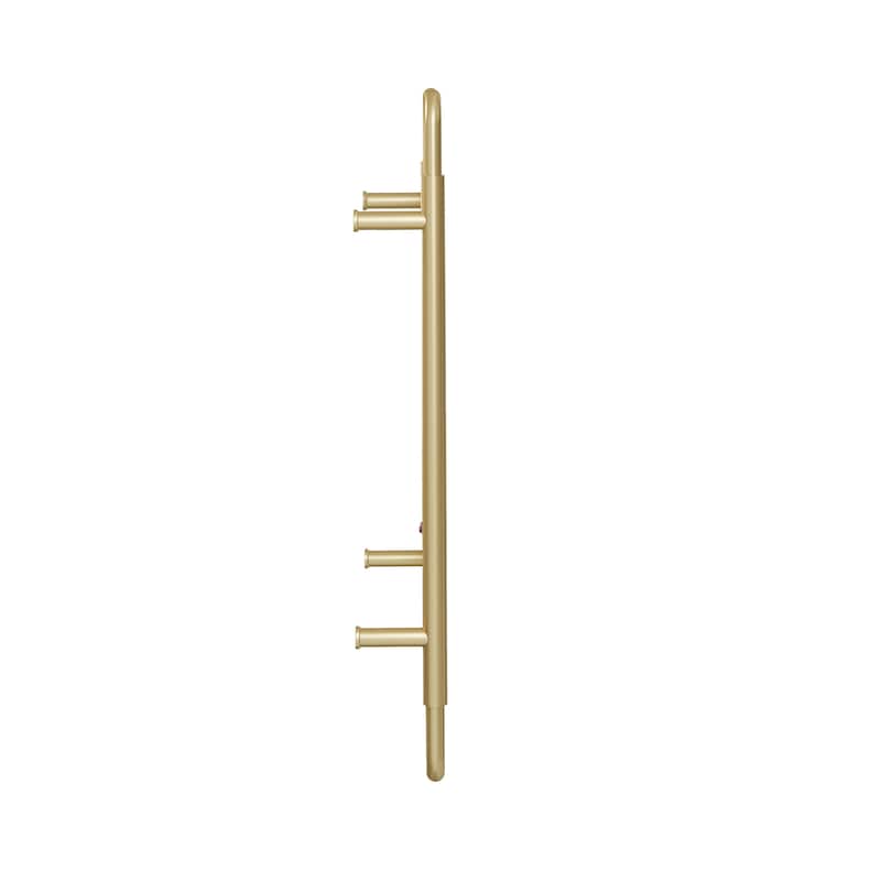 Ivy 8-Bar Electric Towel Warmer In Brushed Gold - 19.69" x 40.94" x 4.45"