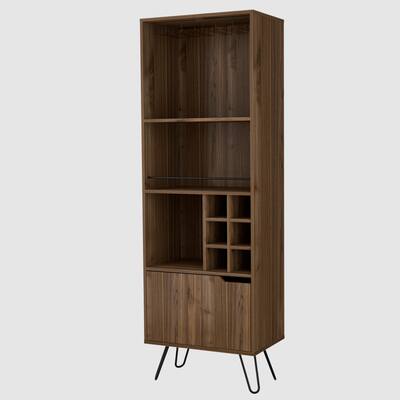 Aster Composite Wood Indoor Mid-century Modern High Bar Cabinet - Mahogany