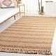 preview thumbnail 2 of 8, SAFAVIEH Handmade Natural Fiber Reinlinde Farmhouse Tassel Fringe Jute Rug 5' x 8' - Natural - Rectangle
