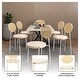 preview thumbnail 3 of 78, Leisuremod Euston Modern Dining Chair Upholstered Velvet or Leather Seat Wicker Back Accent Chair for Home Living Room & Kitchen