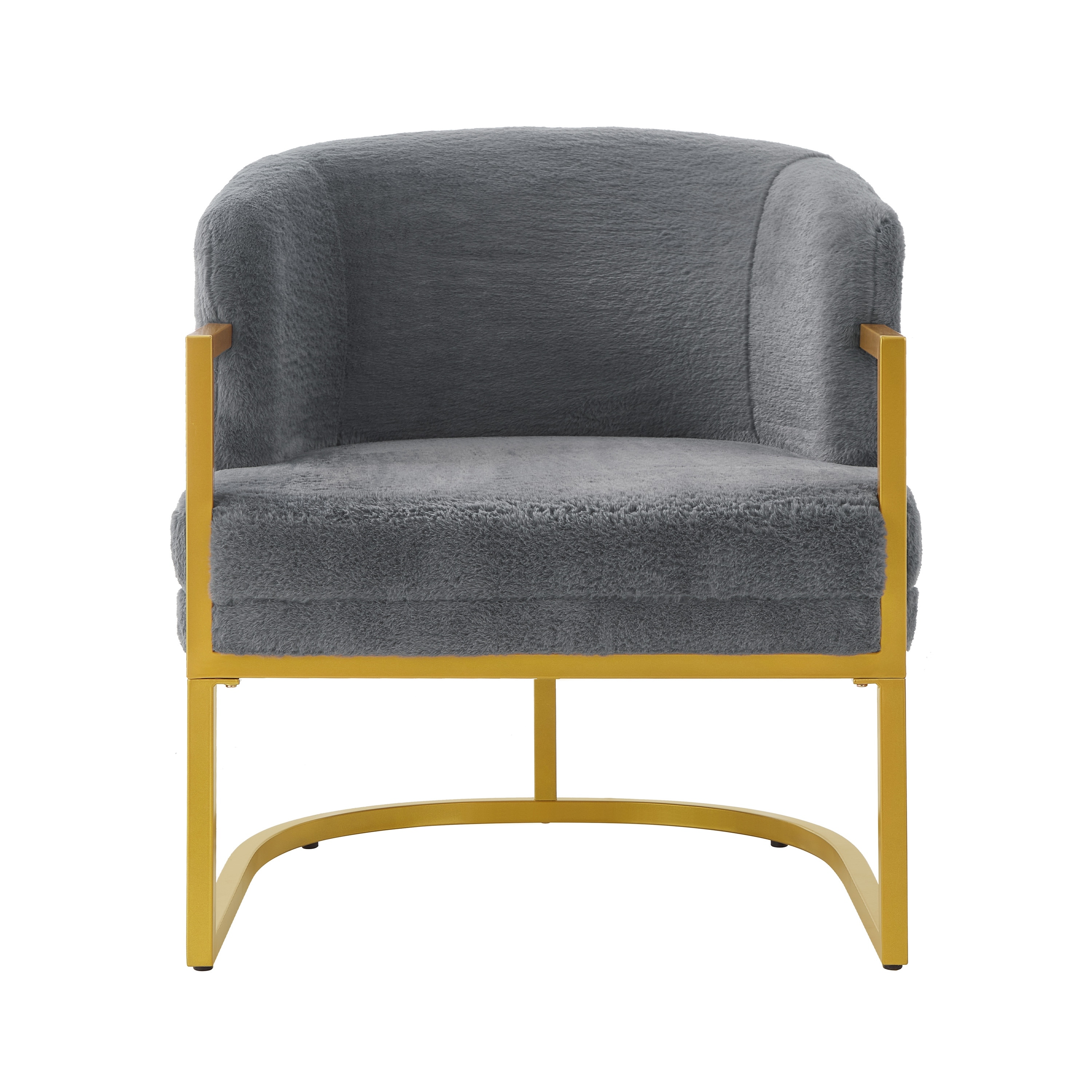Upholstered Reading Chair Armchair with Metal Frame, Accent Chair Grey Sofa Chair Leisure Chair Padded Chair