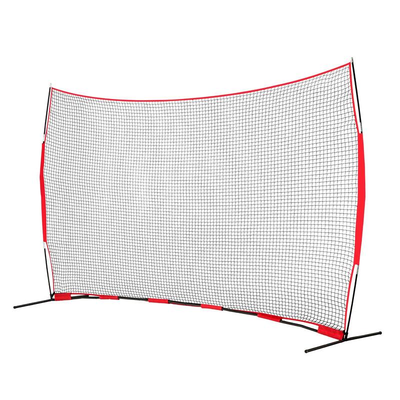 16 x 10 Feet Portable Sports Barrier Netting with Powder Coated Steel Pipe Base and Carry Bag