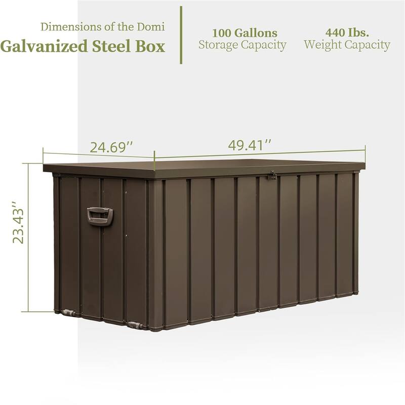 100 Gallon Outdoor Storage Deck Box Waterproof