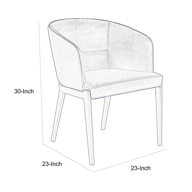 Cid Ravi 23 Inch Dining Chair, Dark Gray Faux Leather, Brass Steel Legs