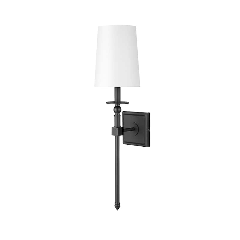 Millennium Lighting 1 Light 26 inch Wall Sconce with White Linen Shade