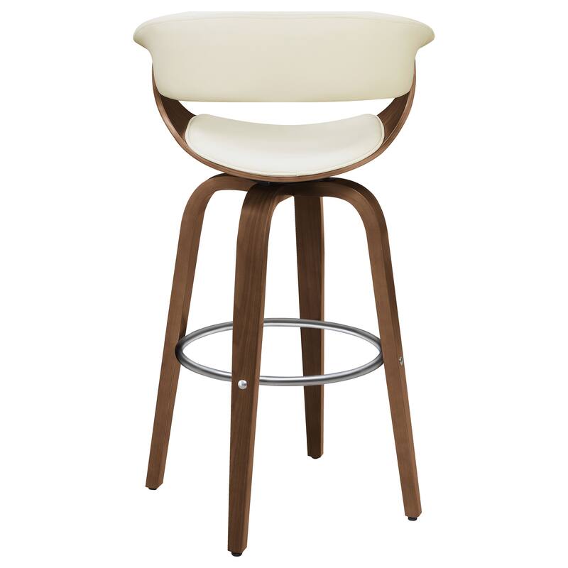 Zion Upholstered Swivel Bar Stool Walnut
