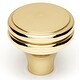 preview thumbnail 5 of 5, Alno Knobs 1-1/4 Inch Mushroom Cabinet Knob Polished Brass