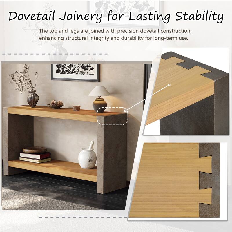 Mirod Vintage Industrial Console Table