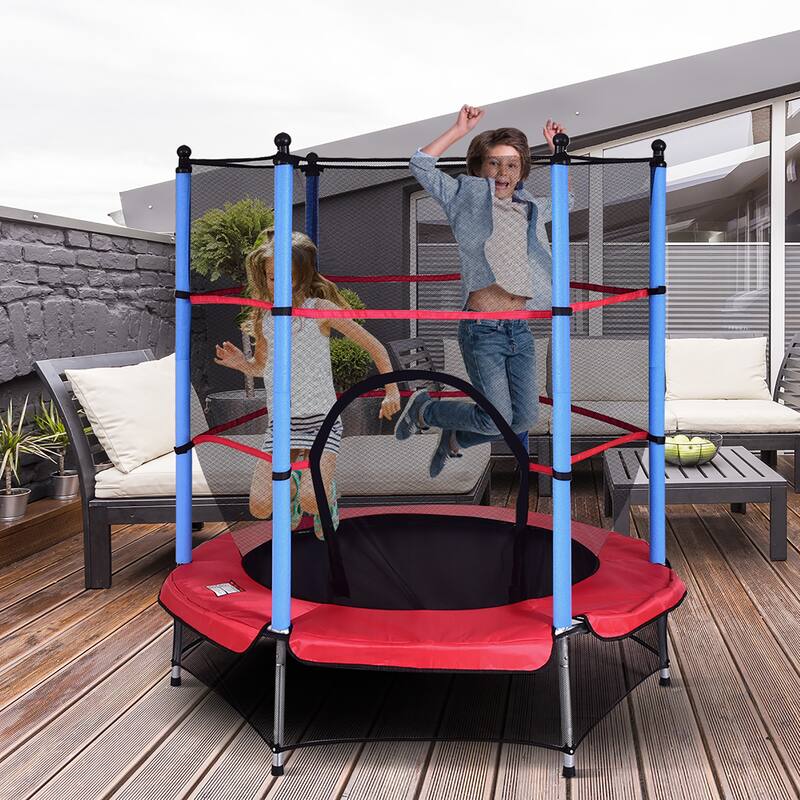 55" Kids Trampoline Jumping Trampoline for Indoor/Outdoor Exercise